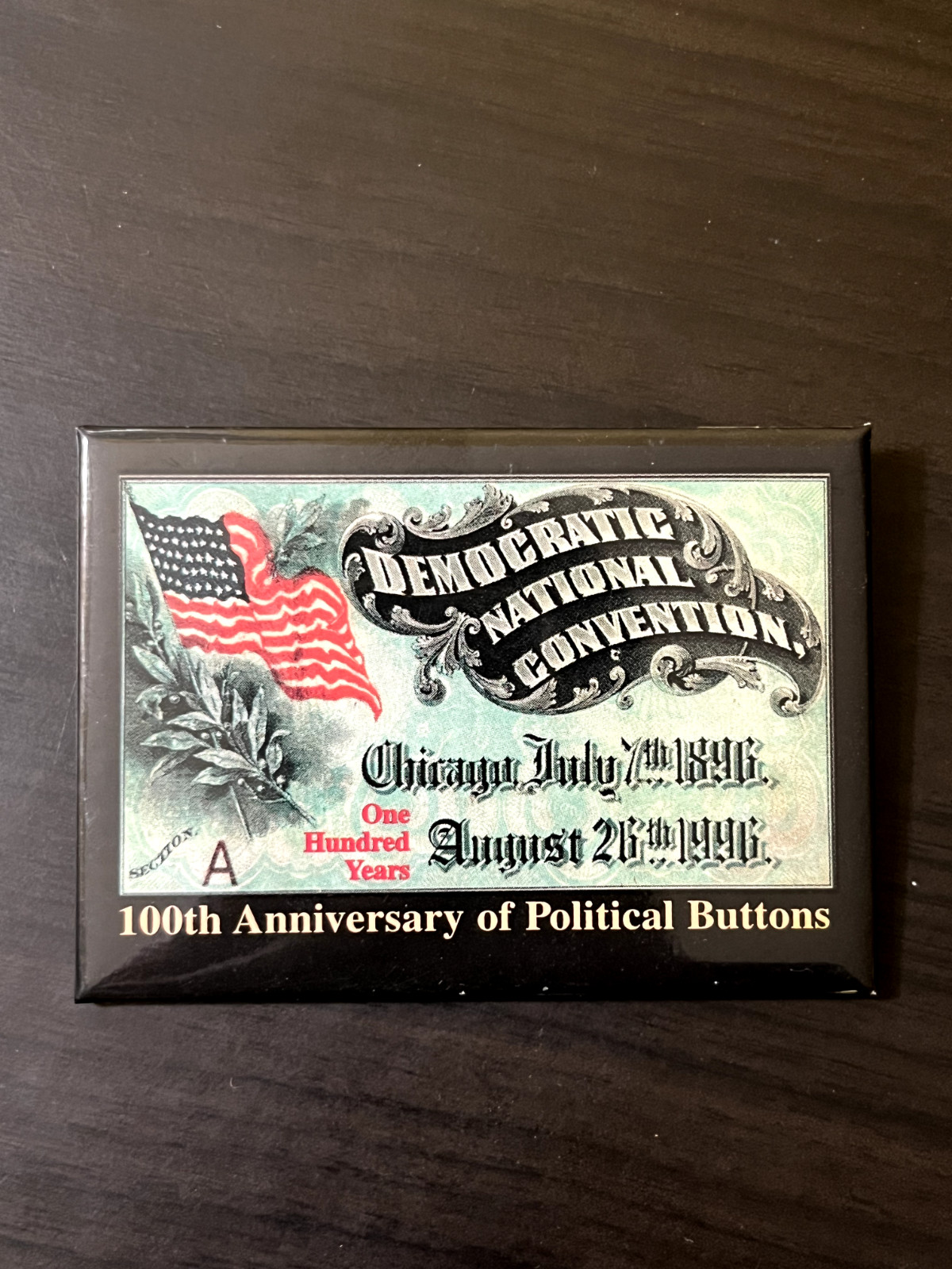 1996 Democratic National Convention 100th Anniversary Pin Pinback Button 3.5″