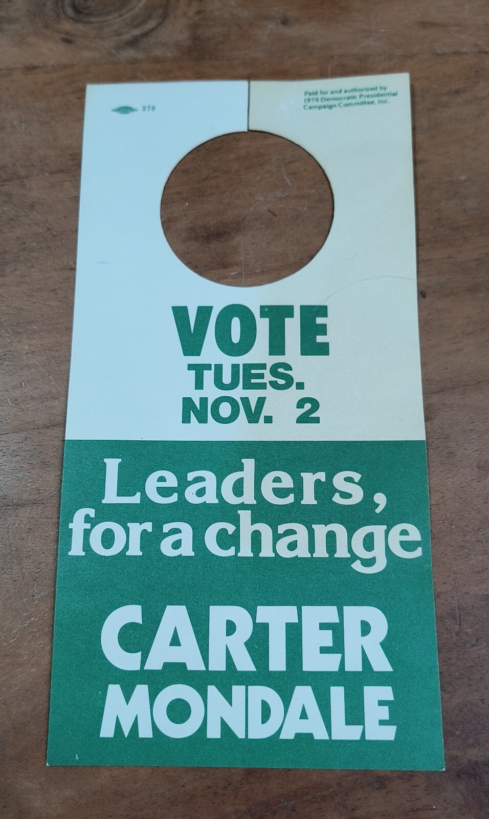 1976 Jimmy Carter for President Brochure John Tunney, James Corman & Door Hanger