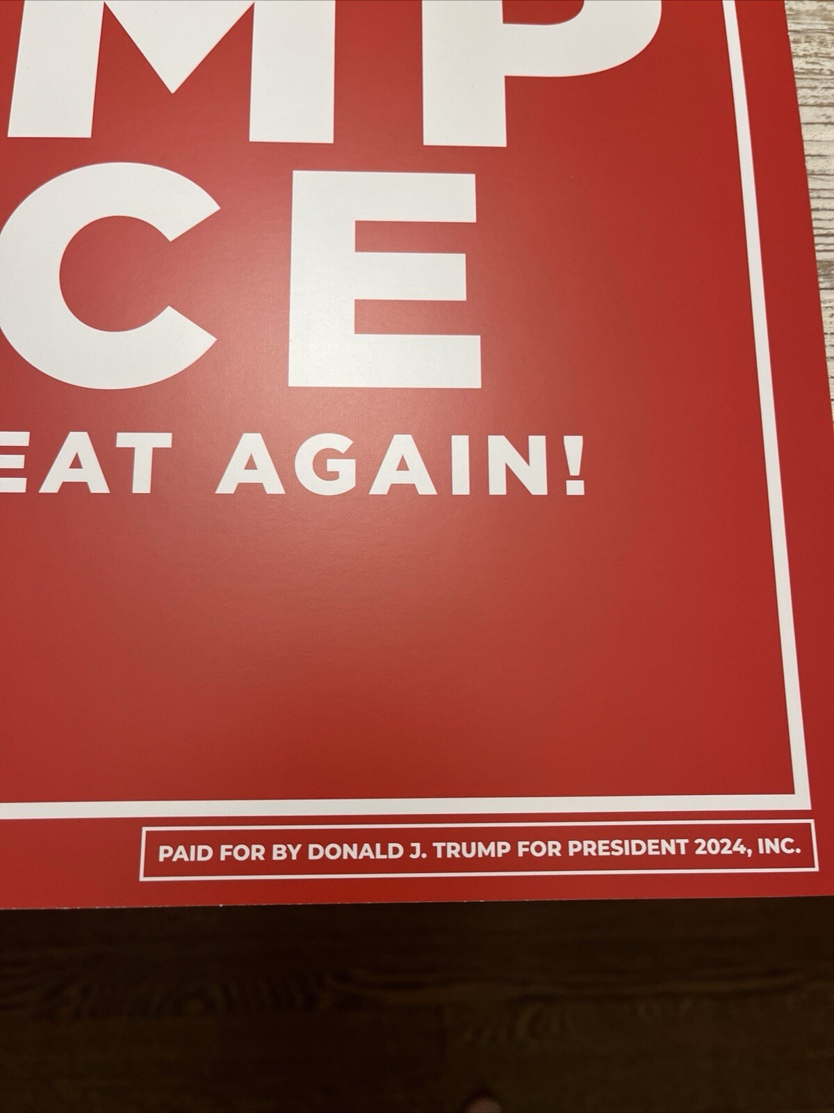 *INAUG SALE* Mix/Match any 2x Trump/Vance Official Campaign Placard Rally Signs