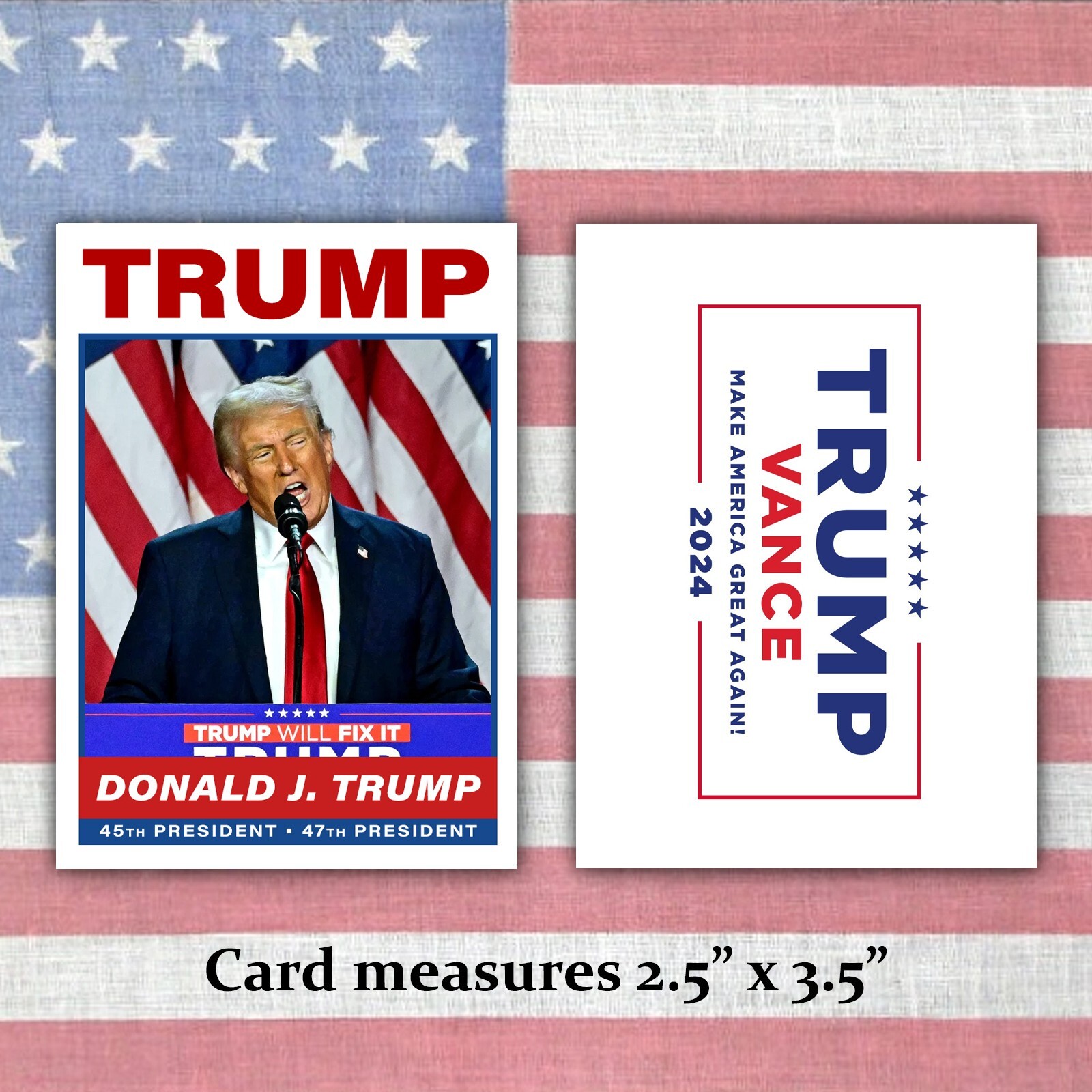 Donald Trump 2024 Election Highlights Presidential Trading Card LOT of 5 Cards