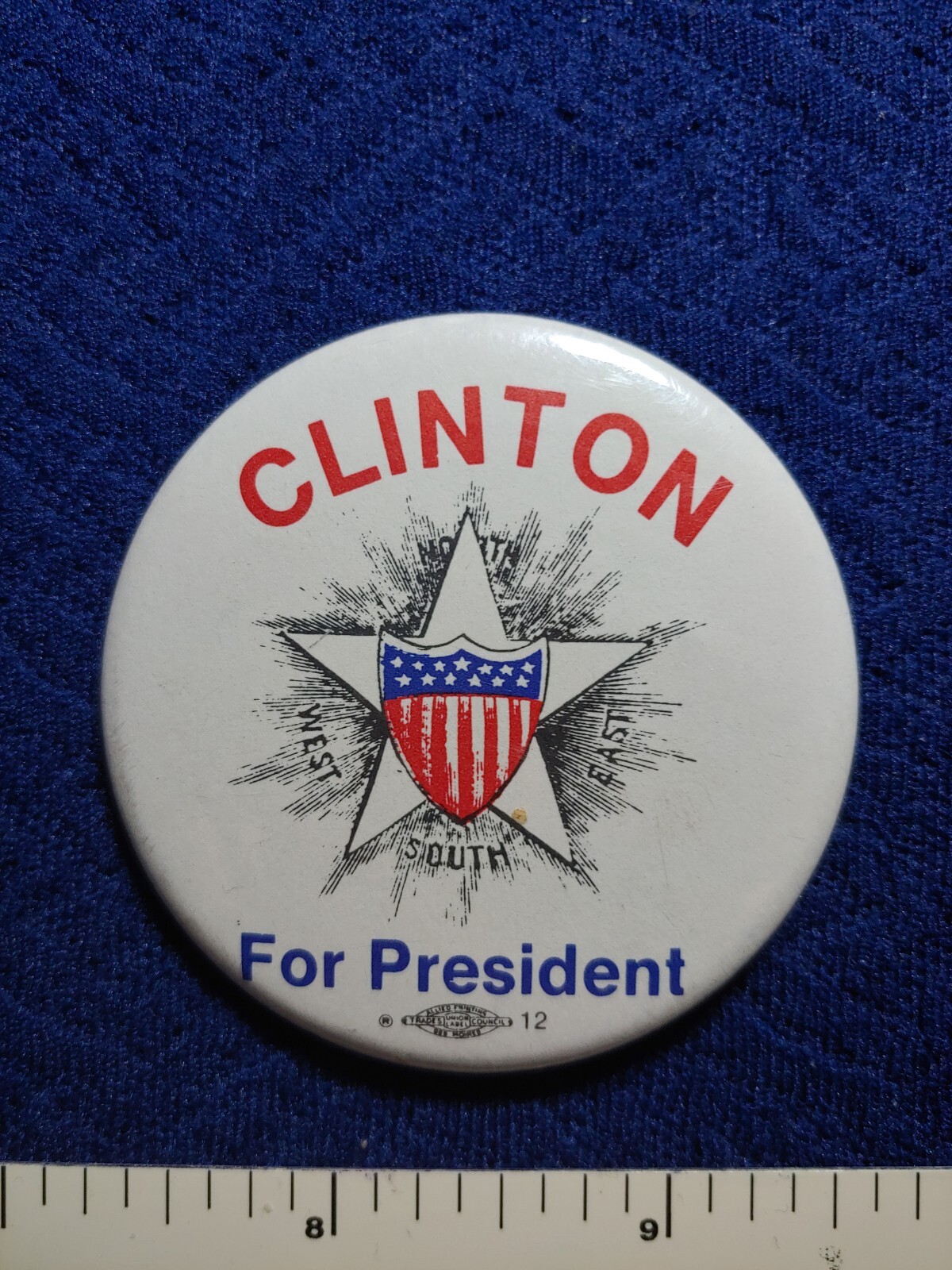 BILL CLINTON PRESIDENT LOCAL GRASSROOTS ISSUE 1992 POLITICAL PINBACK BUTTON