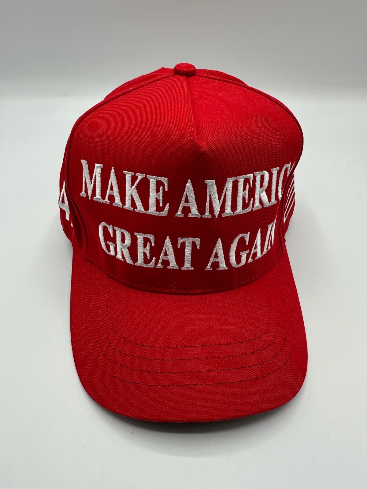 Authentic Cali-Fame MAGA 45-47 Trump Red Made In America Trucker Hat One Size