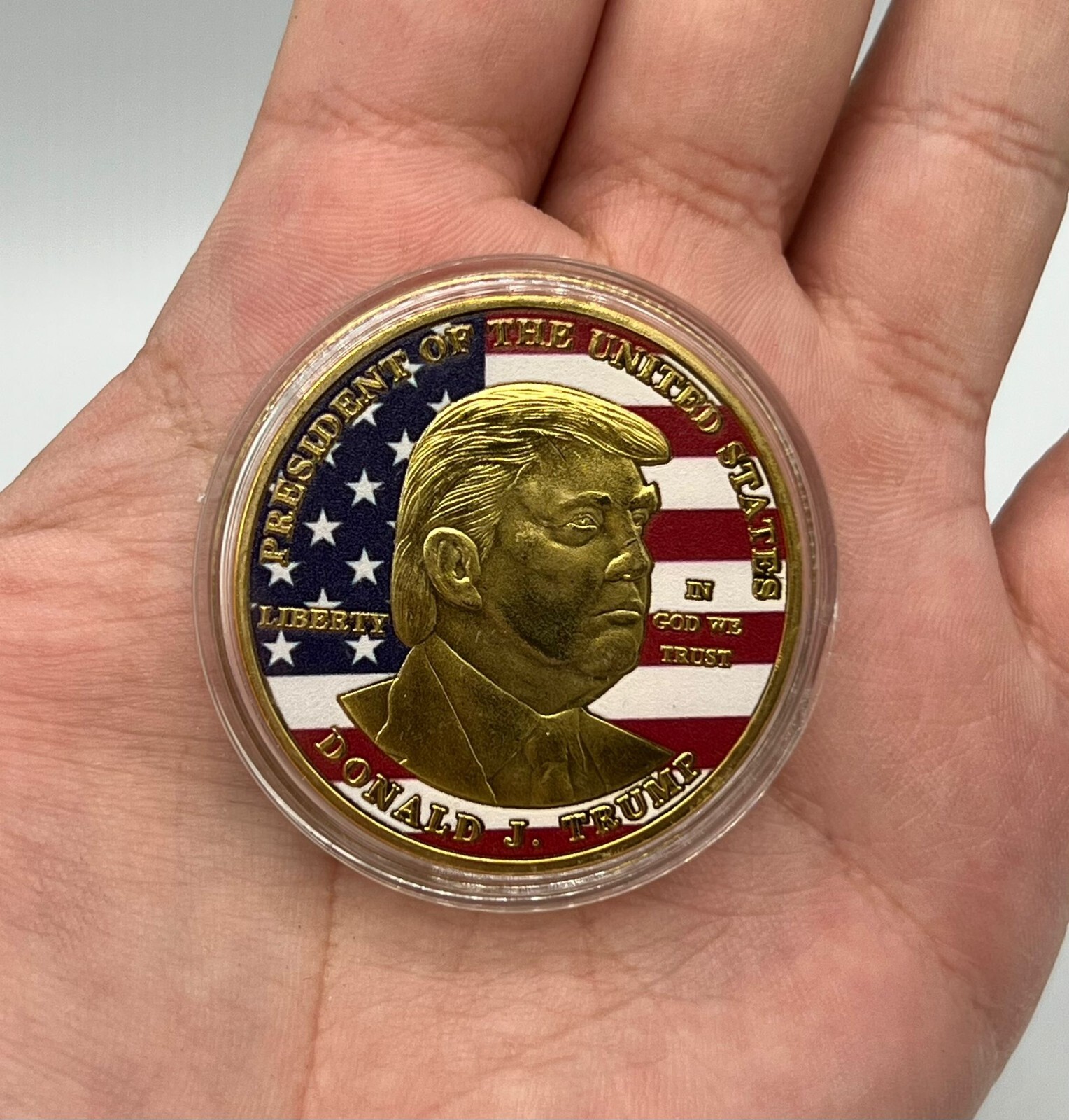 President Donald Trump Coin Gold Silver Plated Keeping America Great Again