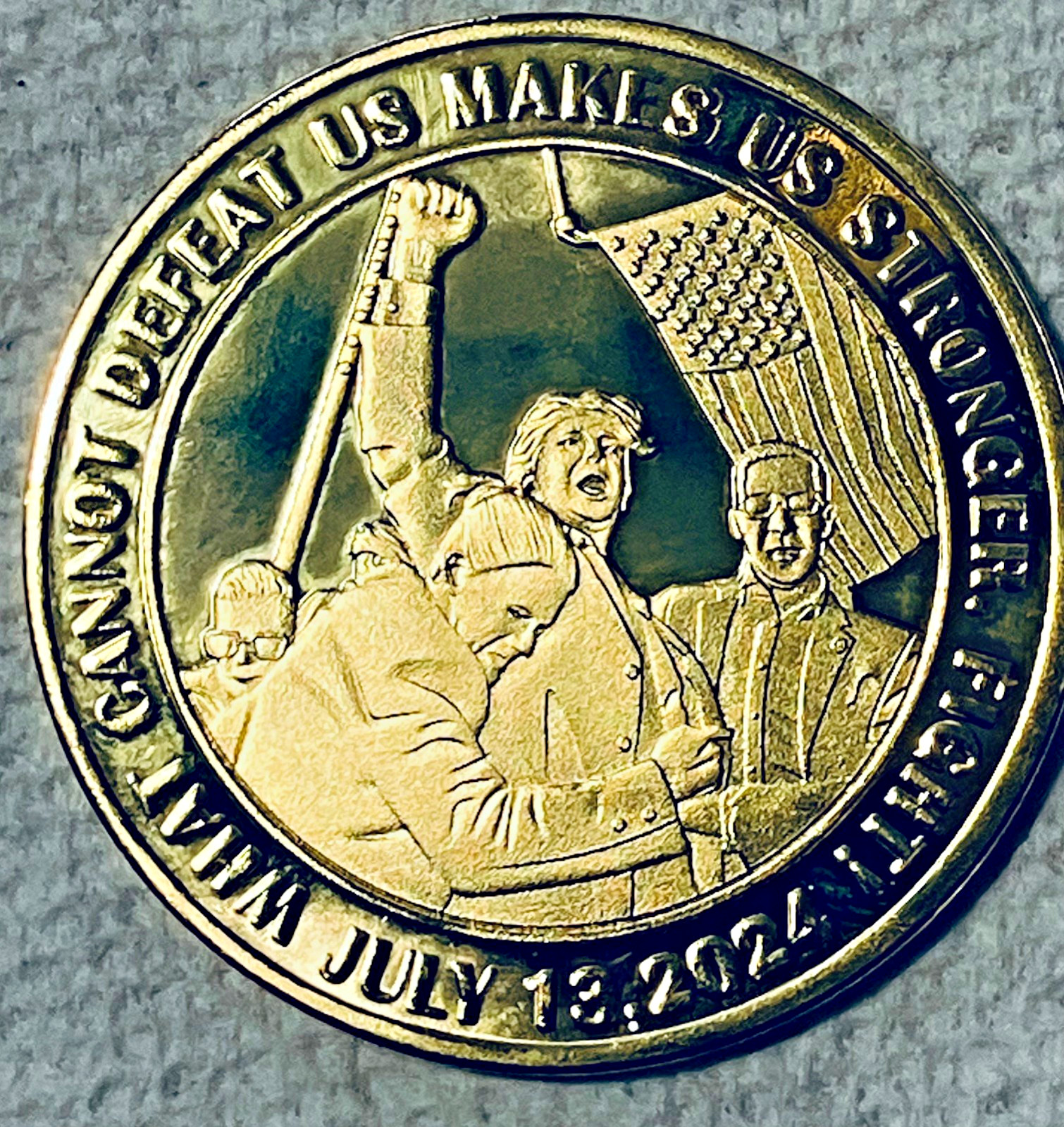 “Fight, Fight, Fight” ~ 2024 President Trump ~ Commemorative Gold Coin ~ NEW