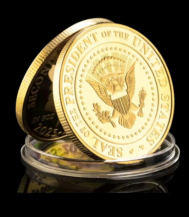 One Commemorative Donald Trump Presidential Term 2025 – 2029 Gold Coin