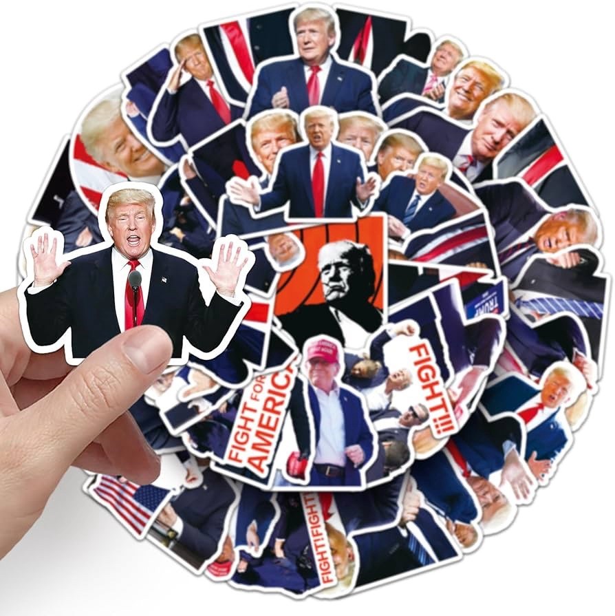 50 PCS FIGHT Donald Trump MAGA AMERICA USA 2025 Sticker Decals 2.5-3.5” LOT T1