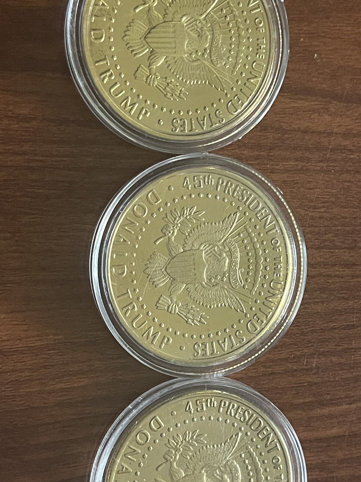 2018, 2019, and 2020 Donald Trump Gold Plated Coins