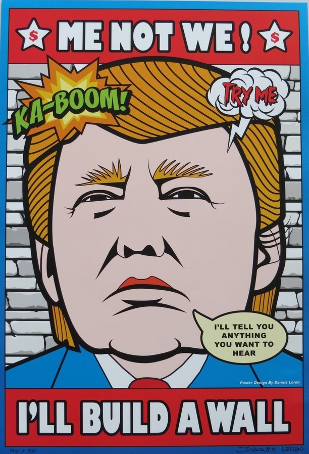 ANTI DONALD TRUMP PRESIDENTIAL CAMPAIGN ME NOT WE 2015 SIGN POSTER 18″ X 12″