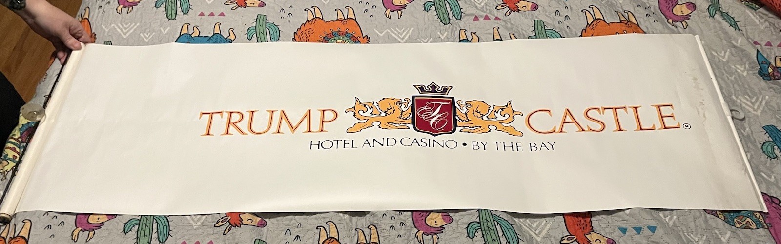 Donald Trump Castle Casino 50” Vinyl Banner Poster Retractable Atlantic City