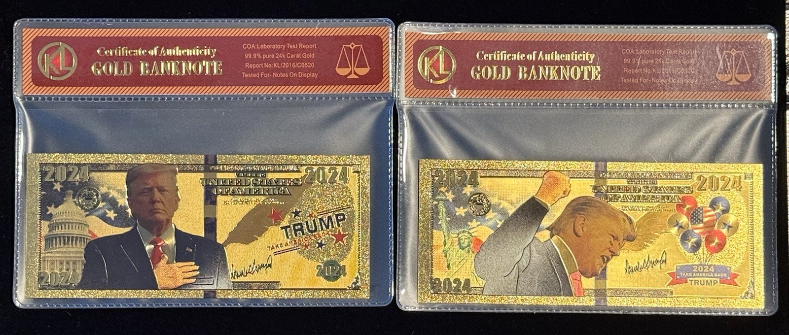 2024 Donald Trump “Take Back America” 24K Gold-Plated Commemorative Bank Note