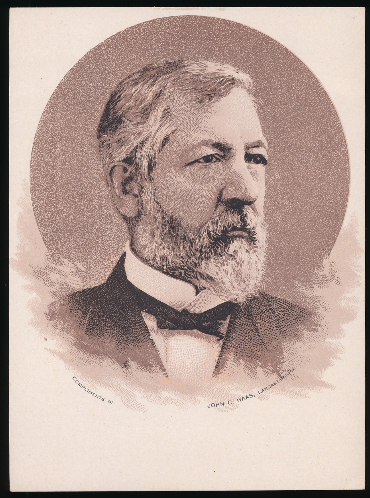 1884 Election James Blaine Large Trade Card John Haas Army/Navy Merchant Tailor