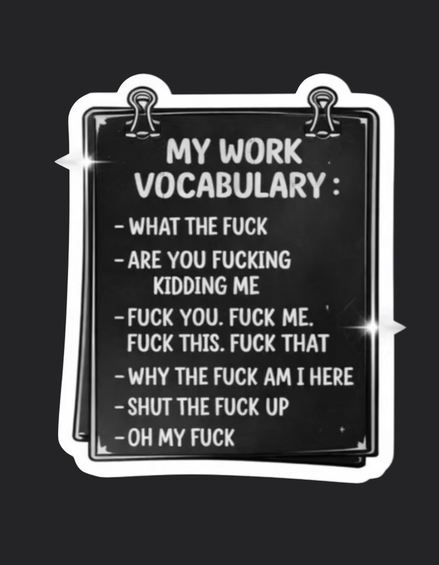 Funny Humor Sarcastic Vinyl Laptop Sticker Water Bottle Sticker Hard Hat Decal