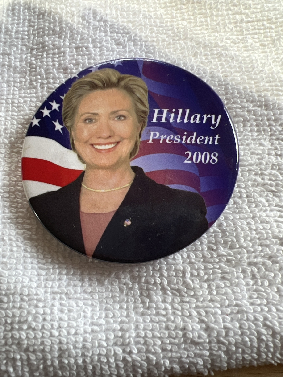 2008 Hillary Clinton For President Political Campaign Pin Pinback Button 2 1/2”