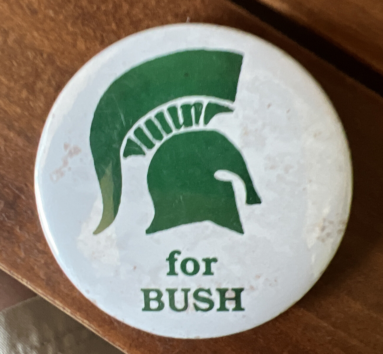 2.25″ cello Spartians for George Bush 1988 pres. political campaign pin button