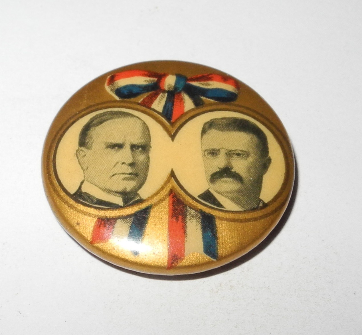 1900 MCKINLEY & ROOSEVELT Political Campaign President Election Button 1.25″ Pin