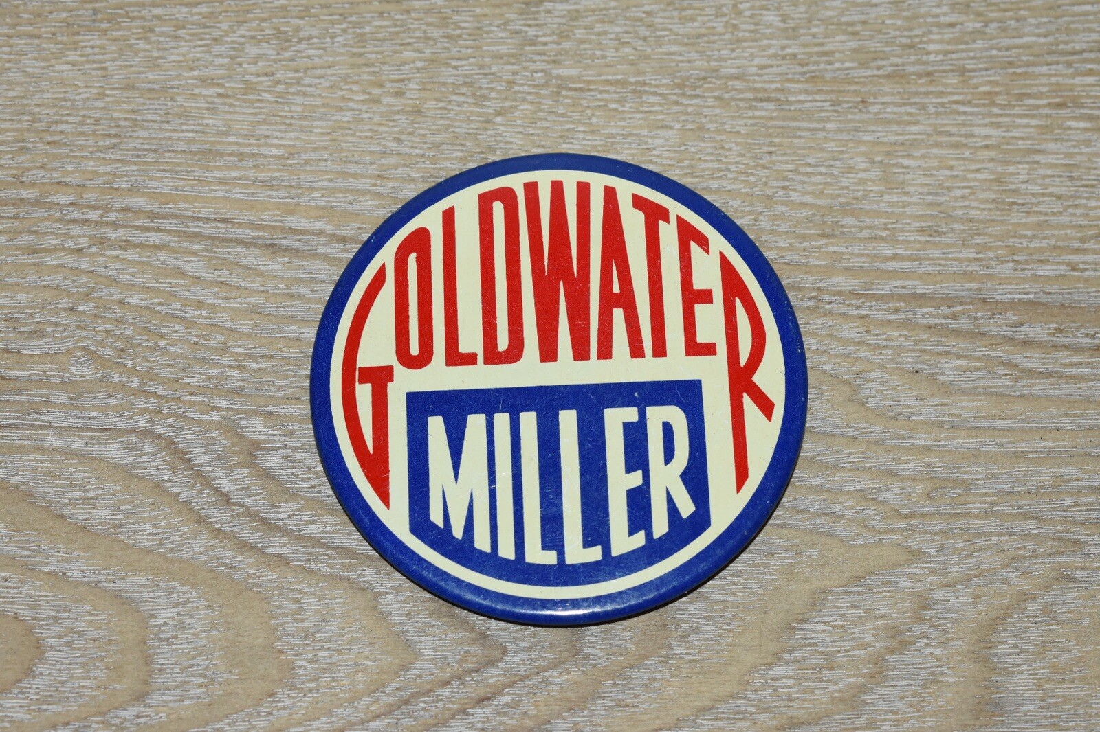 Barry Goldwater Miller 1964 campaign 3” button Presidential Political Politics