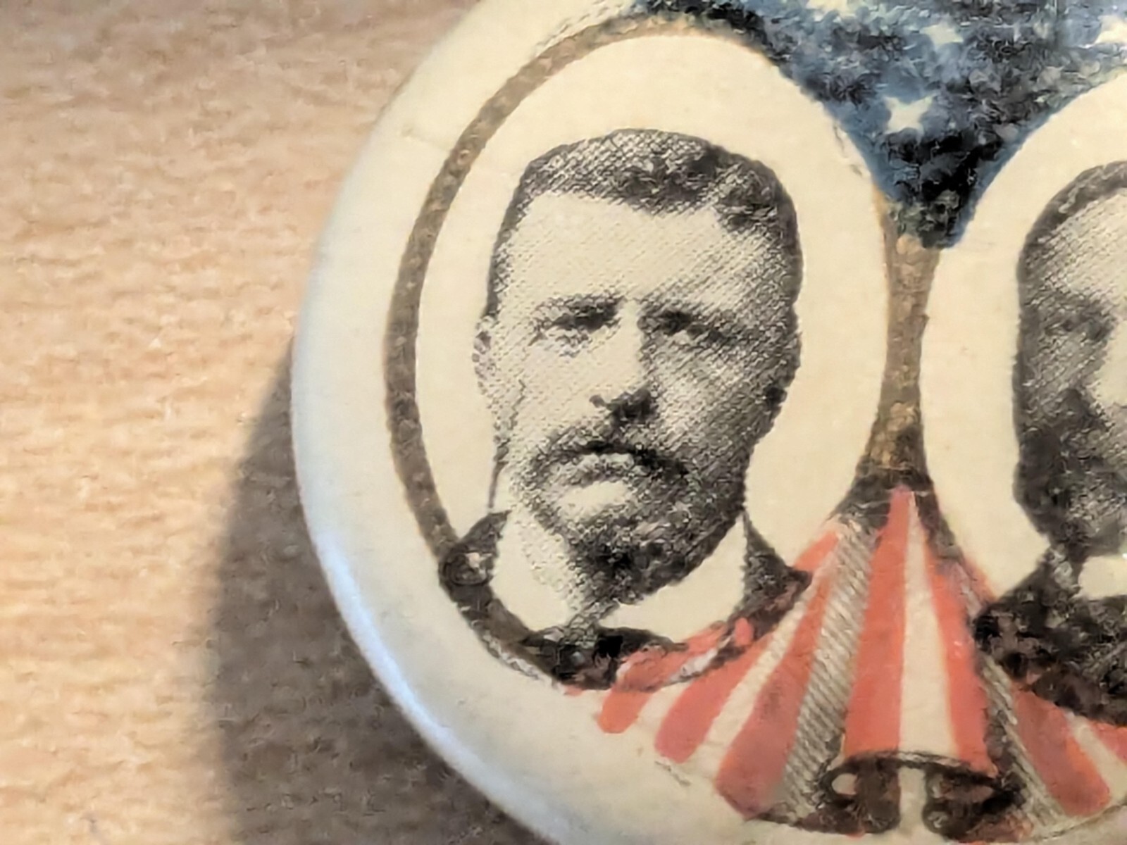 Rare Theodore Roosevelt & Fairbanks 1904 Presidential Election Pinback 21.7mm