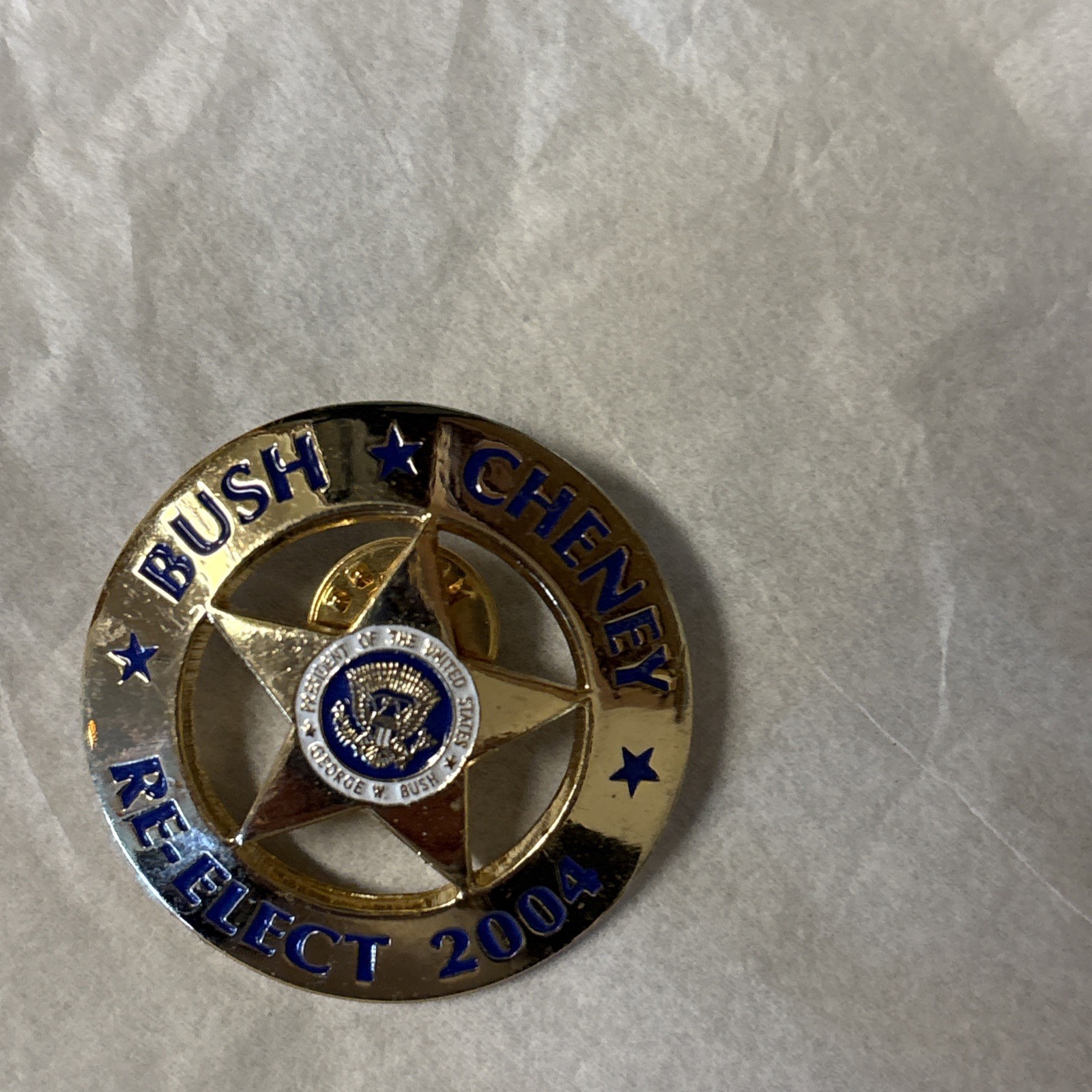 Scarce Gold Tone Reelect Bush Cheney Presidential Campaign 2004