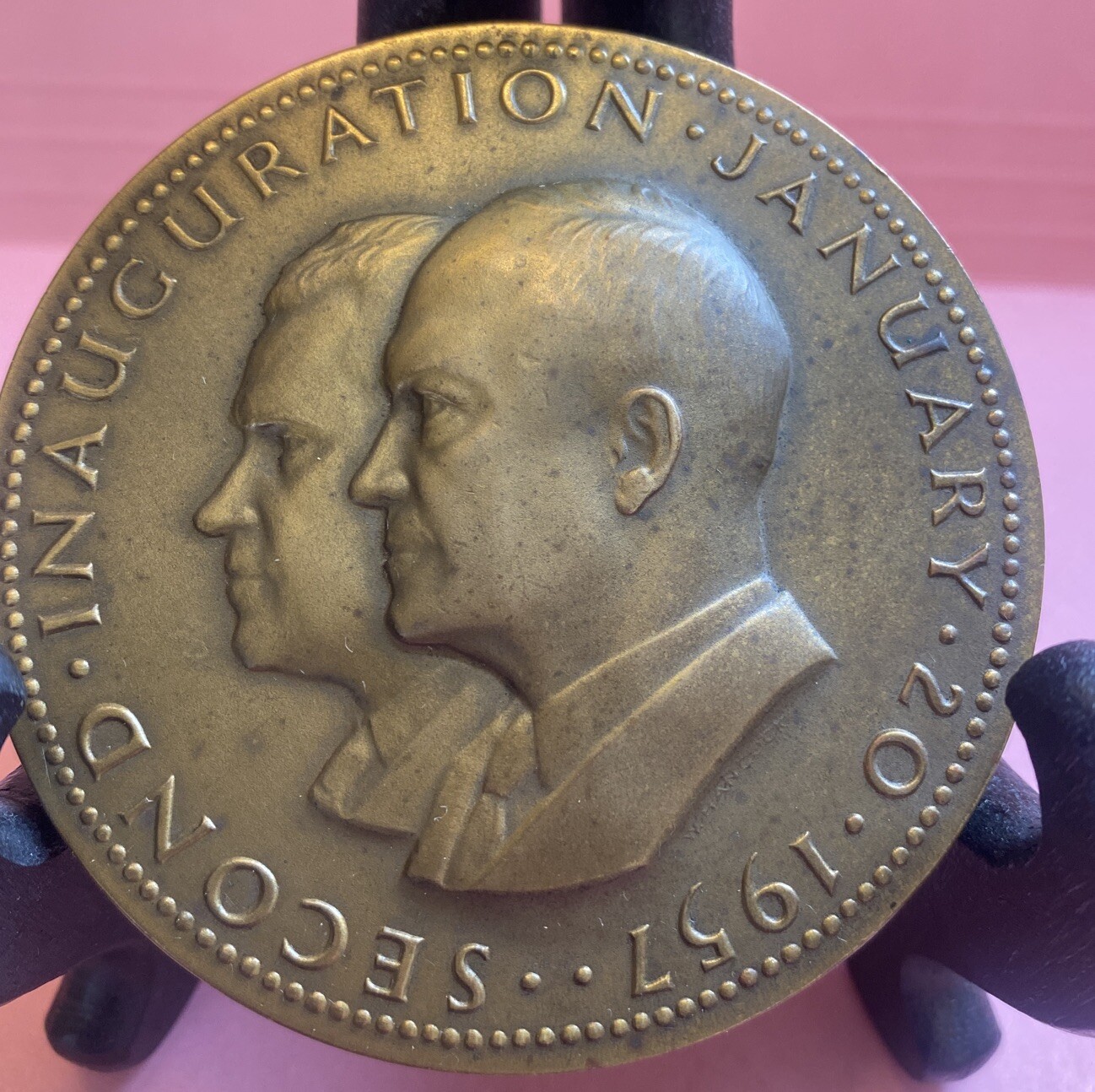 1957 Dwight D. Eisenhower and Richard M. Nixon, Second Inaugural Bronze Medal