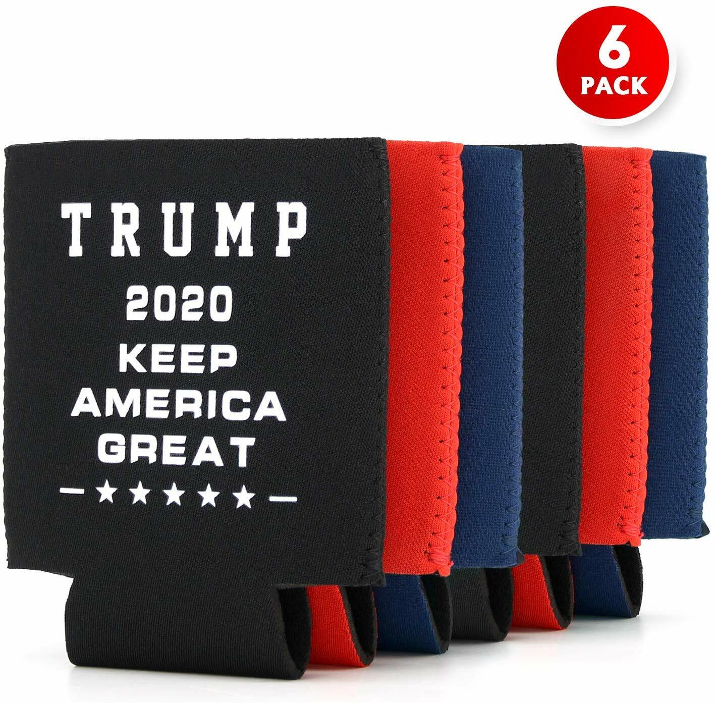 Can Cooler Sleeves 6PC B eer Coolie with 3 Colors-Trump 2020-MAGA Republican
