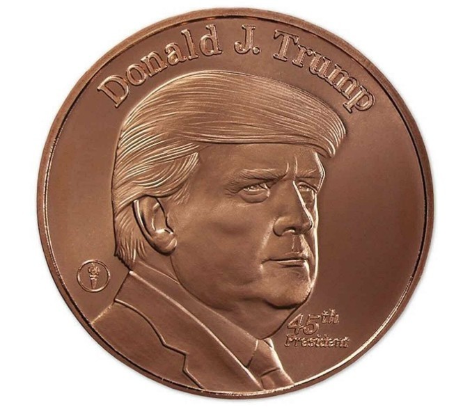 Lot of 10 Donald Trump 1oz Copper Round .999 pure Copper Coin – Limited Edition