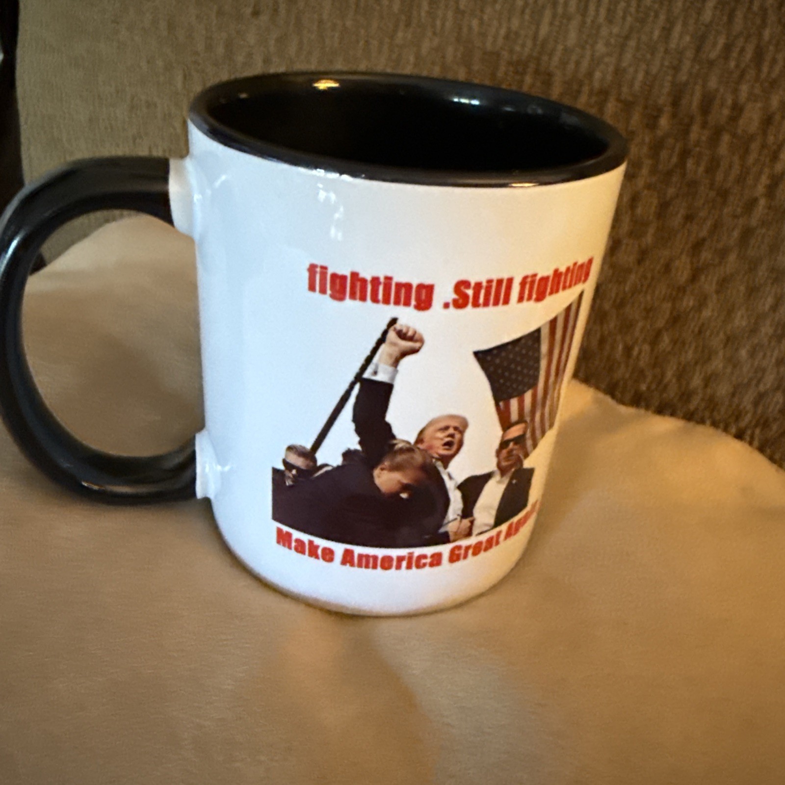 Trump “Fighting-Still Fighting”Make America Great Again White/Black Coffee Mug