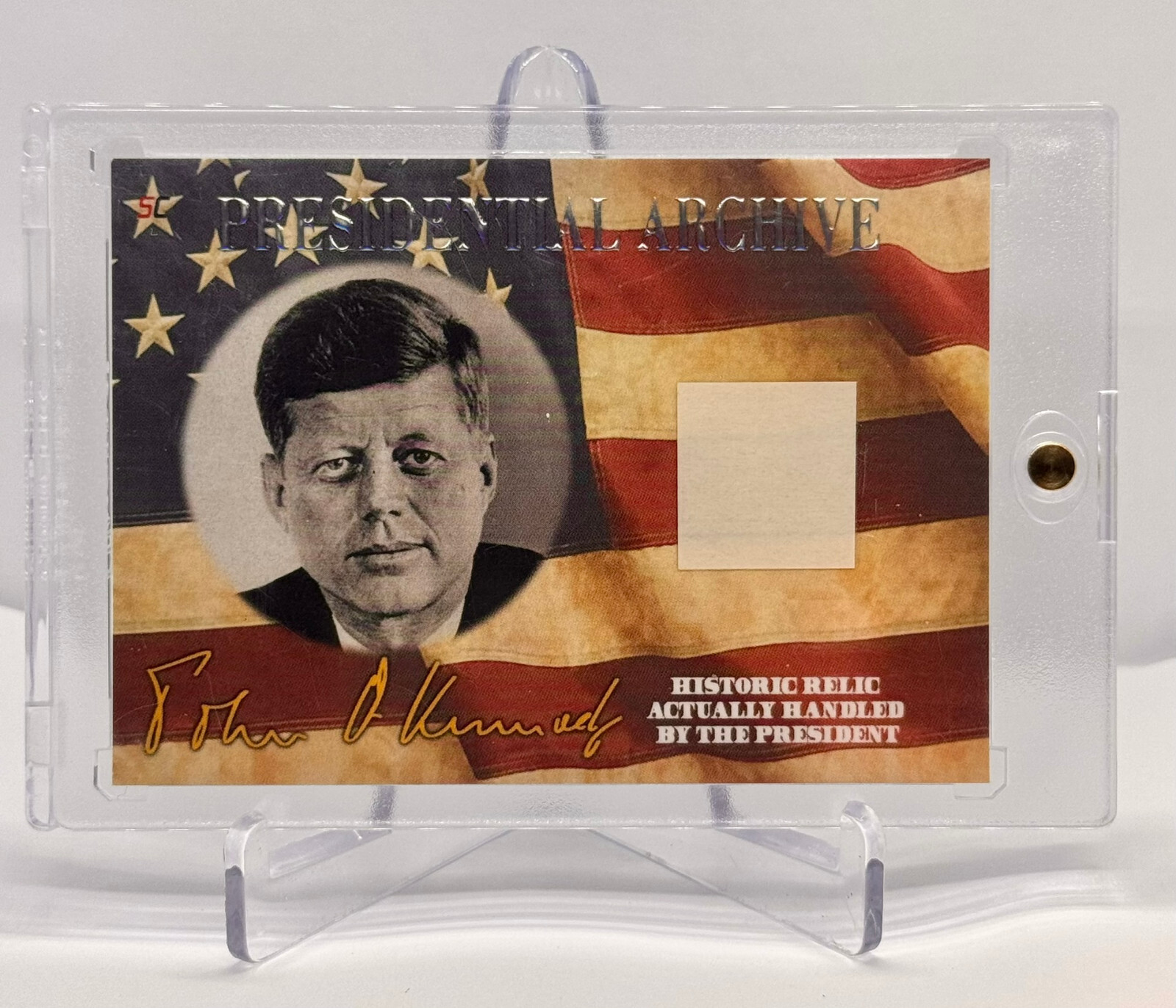 John F. Kennedy 2020 Word from POTUS relic piece handled by USA President Card