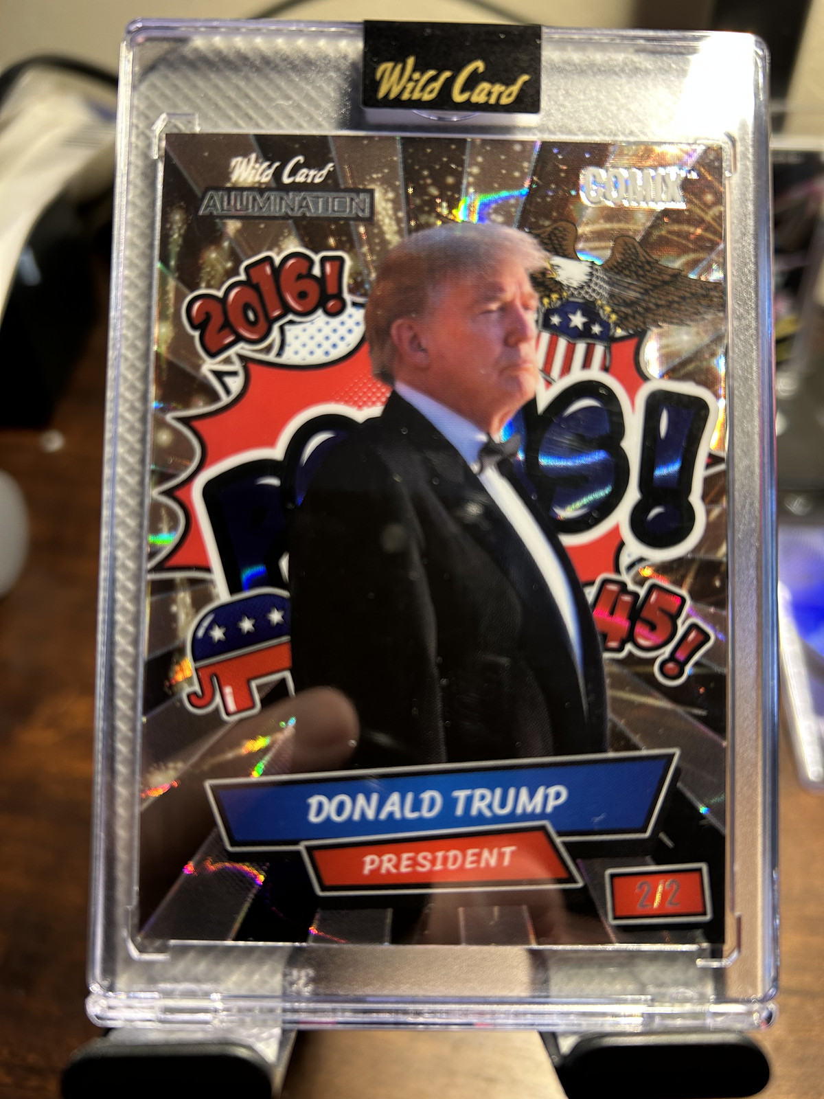 Trump, 2024 Wild Card Alumination Comix, POTUS 2016!, 2/2, Peacekeeper