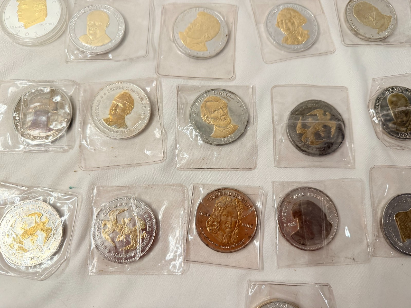 Presidential Coin LOT Lincoln Trump Washington Kennedy Roosevelt Truman Patton