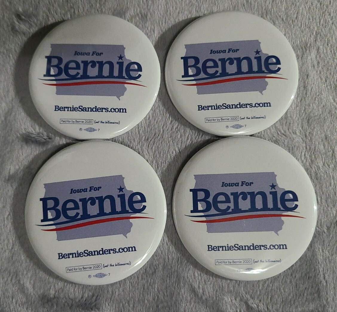 Bernie Sanders Official Campaign Button Lot Of 4 Iowa For Bernie Rare