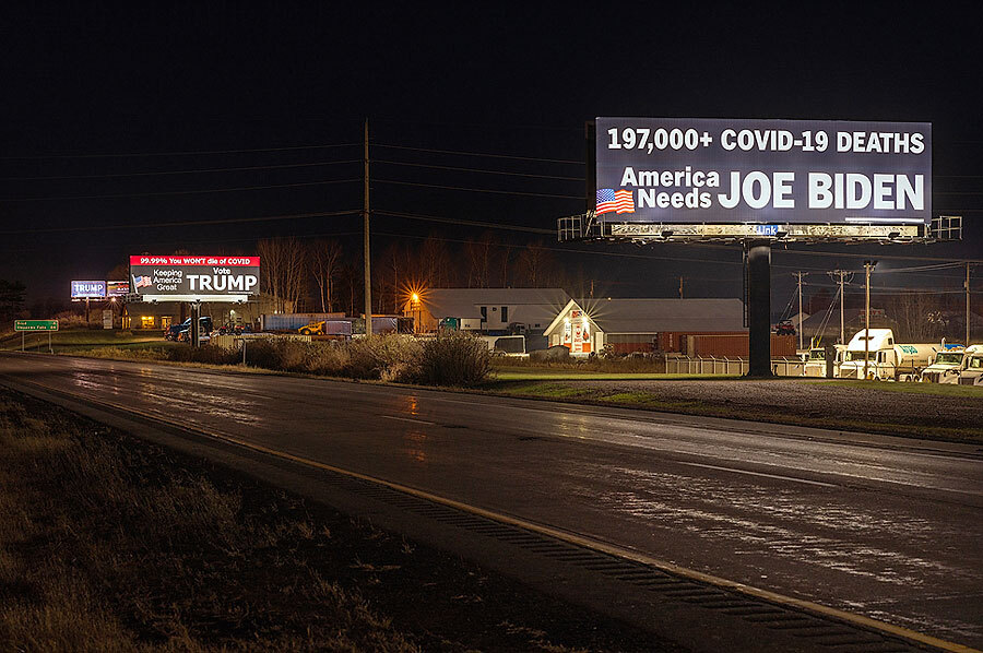 BIDEN AND TRUMP 2020 CAMPAIGN BILLBOARDS 12×18 GLOSSY PHOTO PRINT