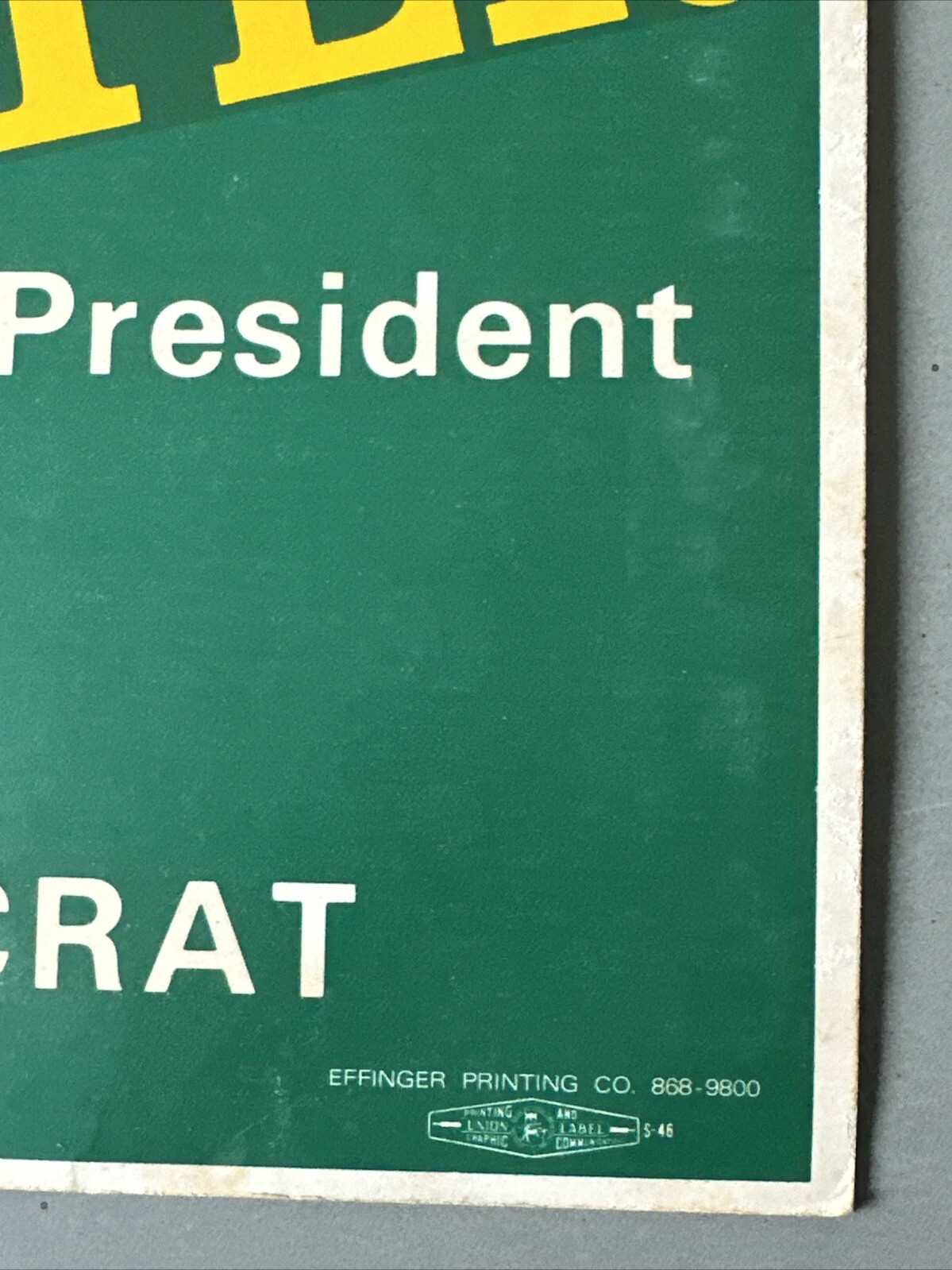 Vintage Jimmy Carter for President 1976 Cardboard Poster Nov 2nd 11×14 Rare