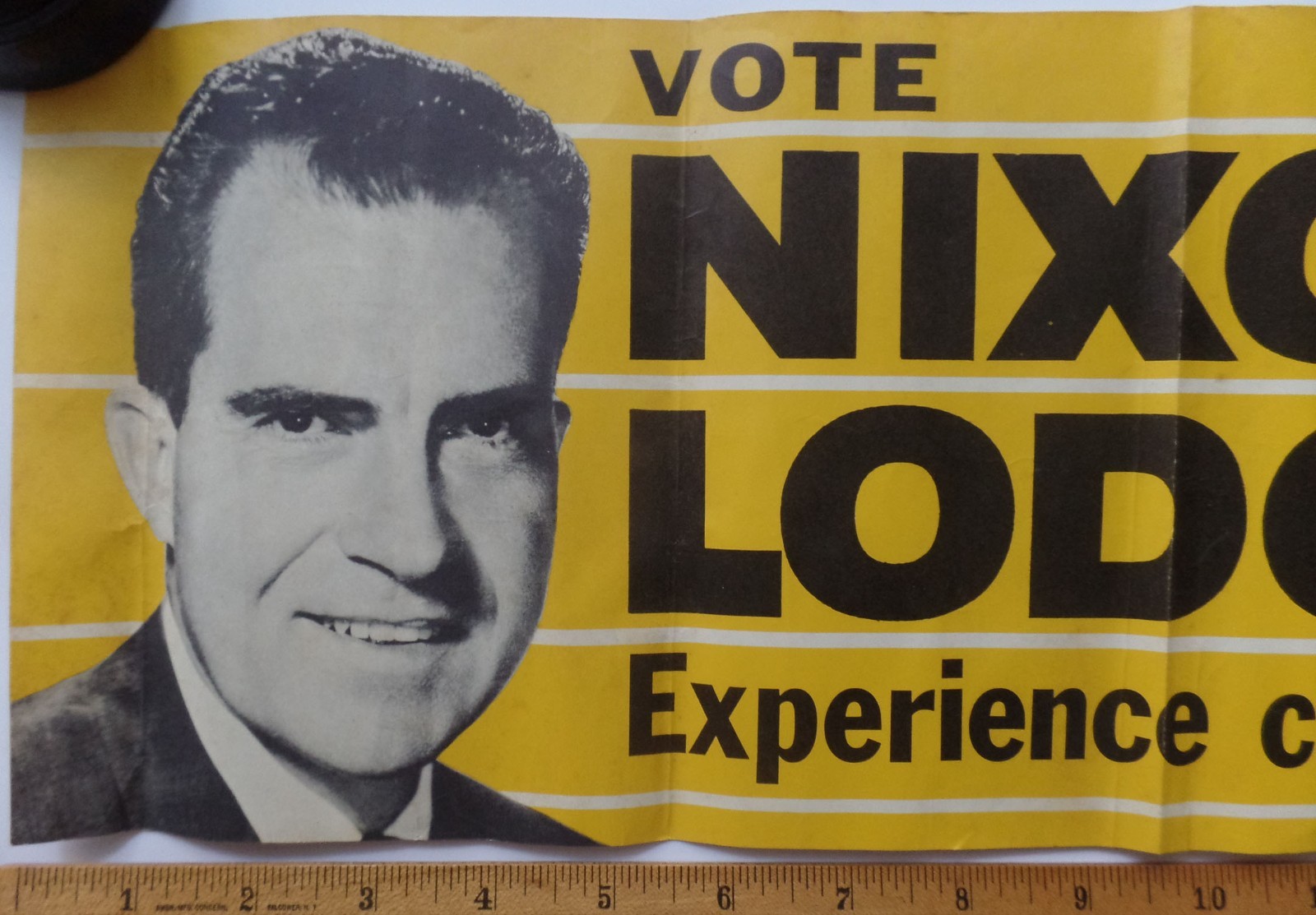 1960 Richard Nixon H C Lodge Jugate Presidential Campaign Poster Advertising Bk