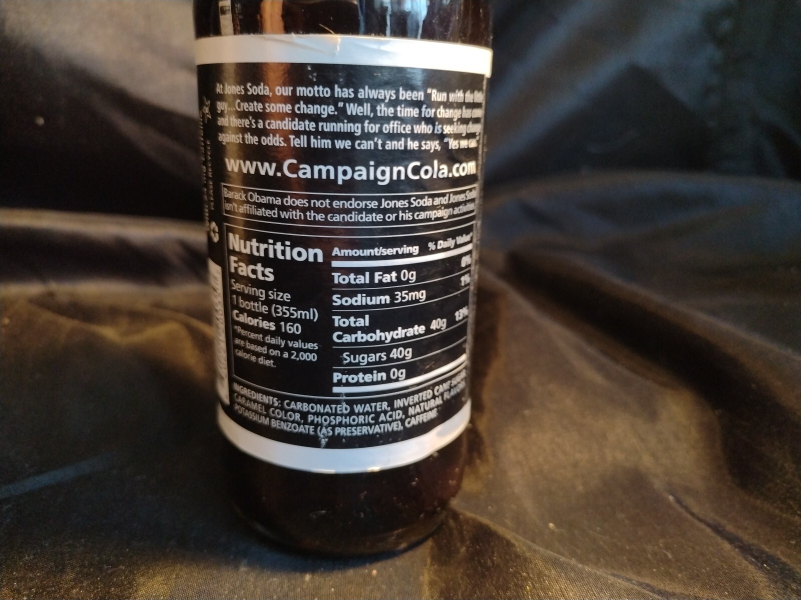 OBAMA “Yes We Can” Cola, Full 12oz Bottle +4Pak Obama/McCain Carrier