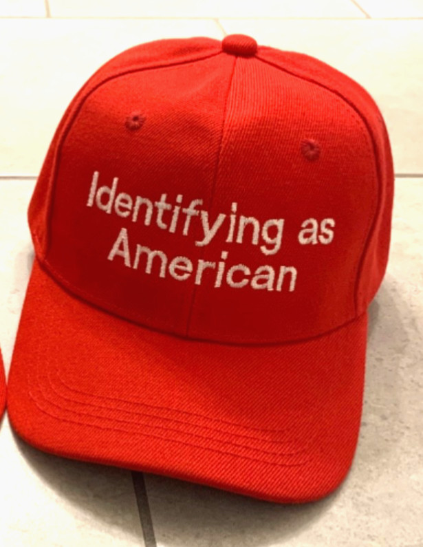 MAGA Red Hat – TRUMP – Make America Great Again IDENTIFY AS AMERICAN Trump USA