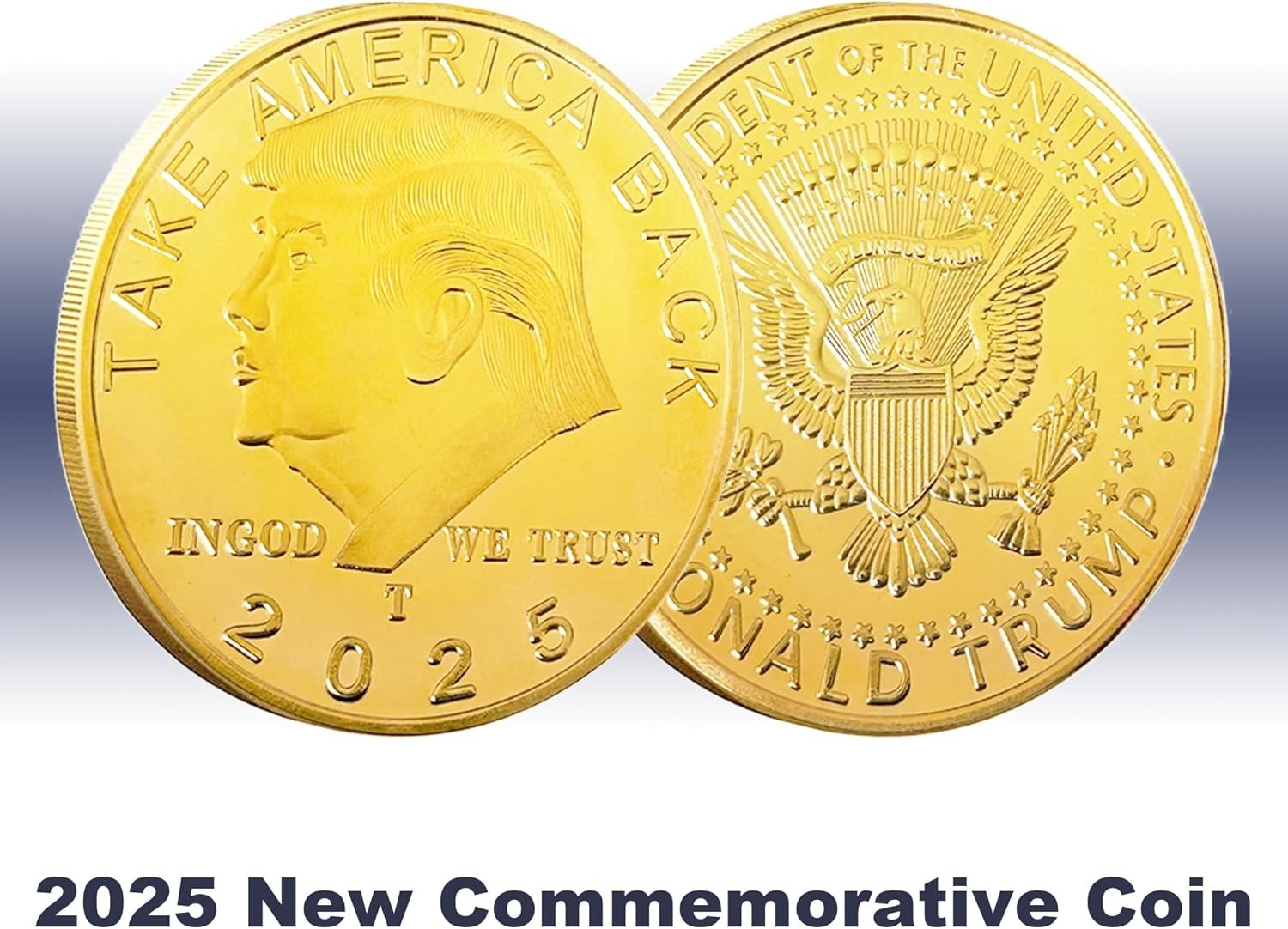 9Pcs 2025 President Donald Trump Commemorative Coin Take America Back Metal Coin