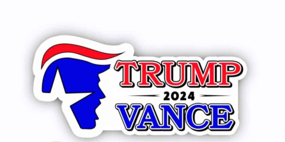 TRUMP VANCE STAR 2024 Decal Sticker | Vinyl | Water-resistant Trump 25 PACK