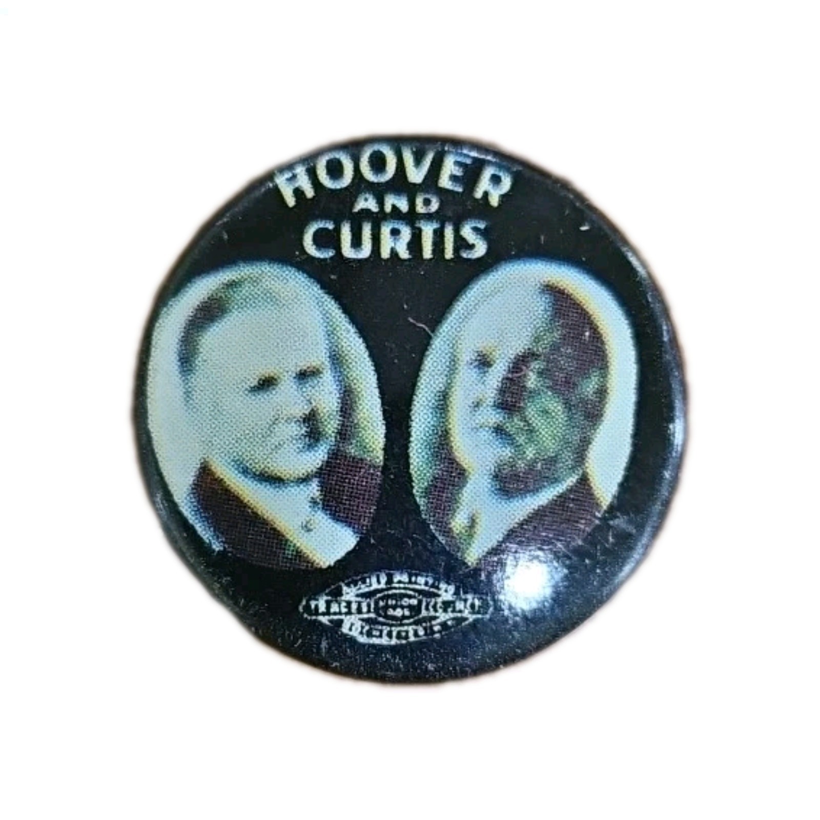 Hoover & Curtis Presidential Campaign Button Pin Political 7/8″ Reproduction