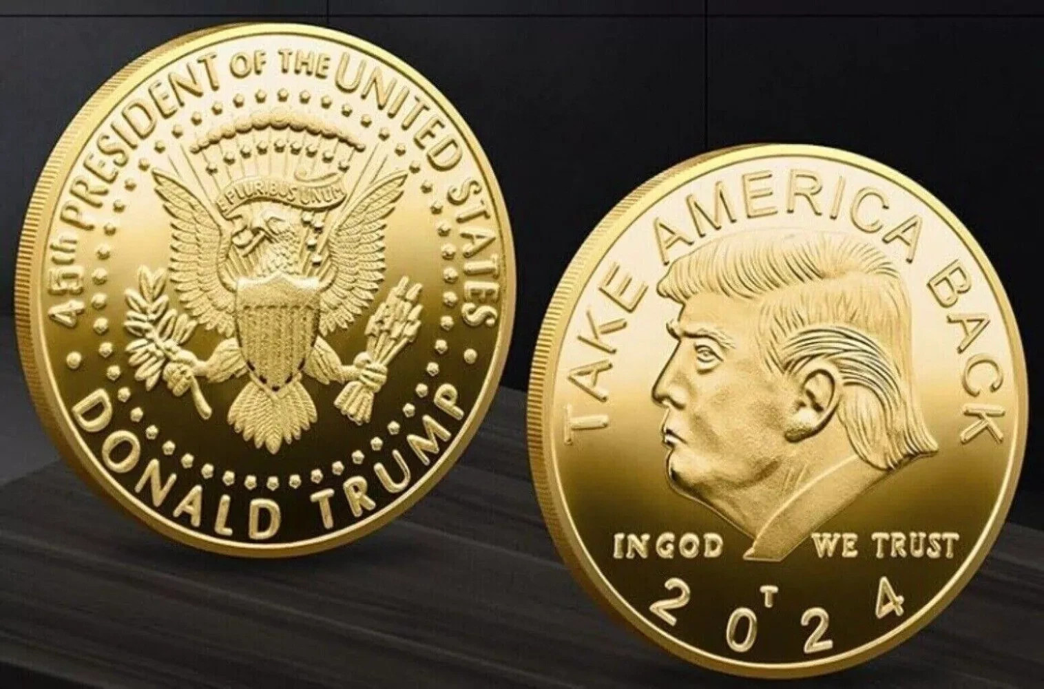 10x President Donald Trump 2026 Commemorative Coin Take America Back Metal Gold