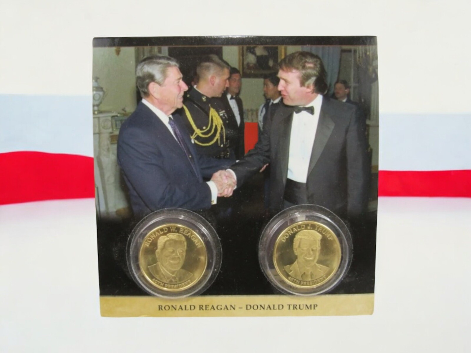 2020 Ronald Reagan – Donald Trump RNC Limited Commemorative 2 Coin Set Rare