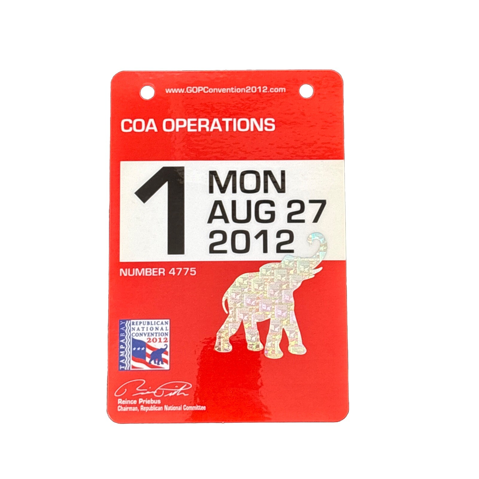 18 Different 2012 Republican National Convention Official Credentials Passes