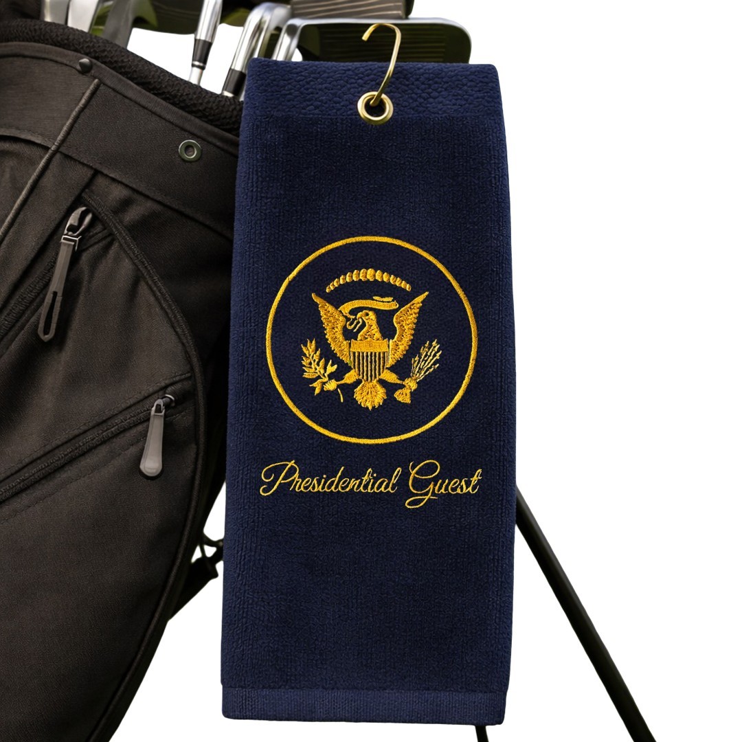 Presidential White House VVIP Guest Golf Towel w/ Embroidery & Hook
