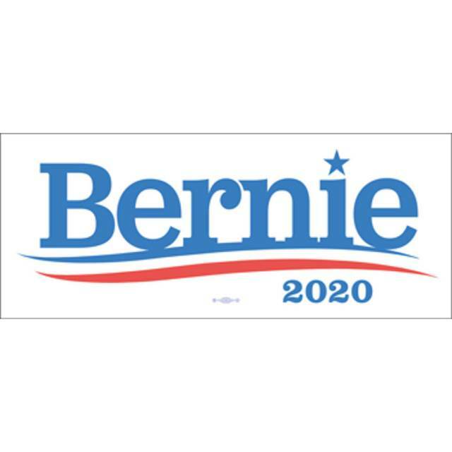 Bernie Sanders 2020 For President White Bumper Sticker Decal