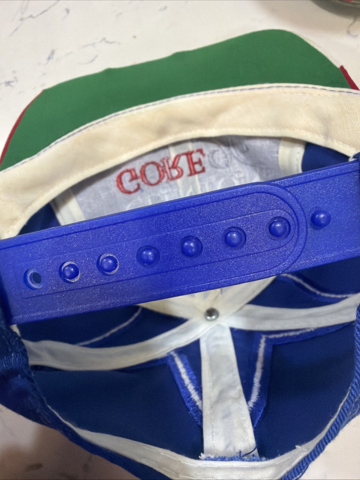 VINTAGE Clinton Gore 1996 Campaign Election Hat -Red White Blue Star 90’s USA