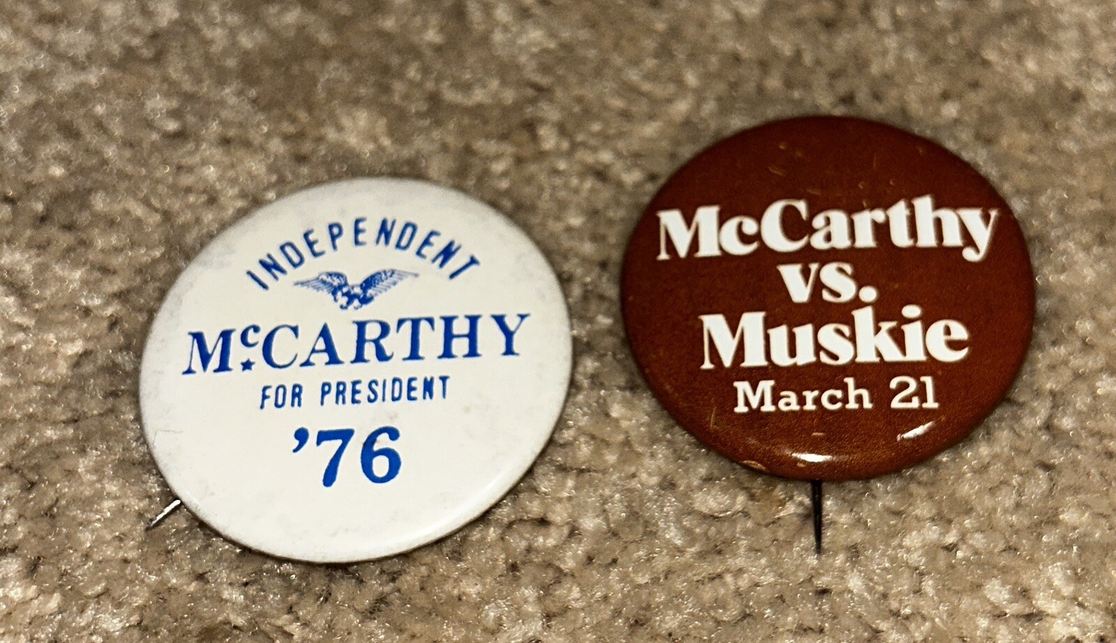 12 – 1960s / 1970s EUGENE McCARTHY for President Button Pin LOT #2