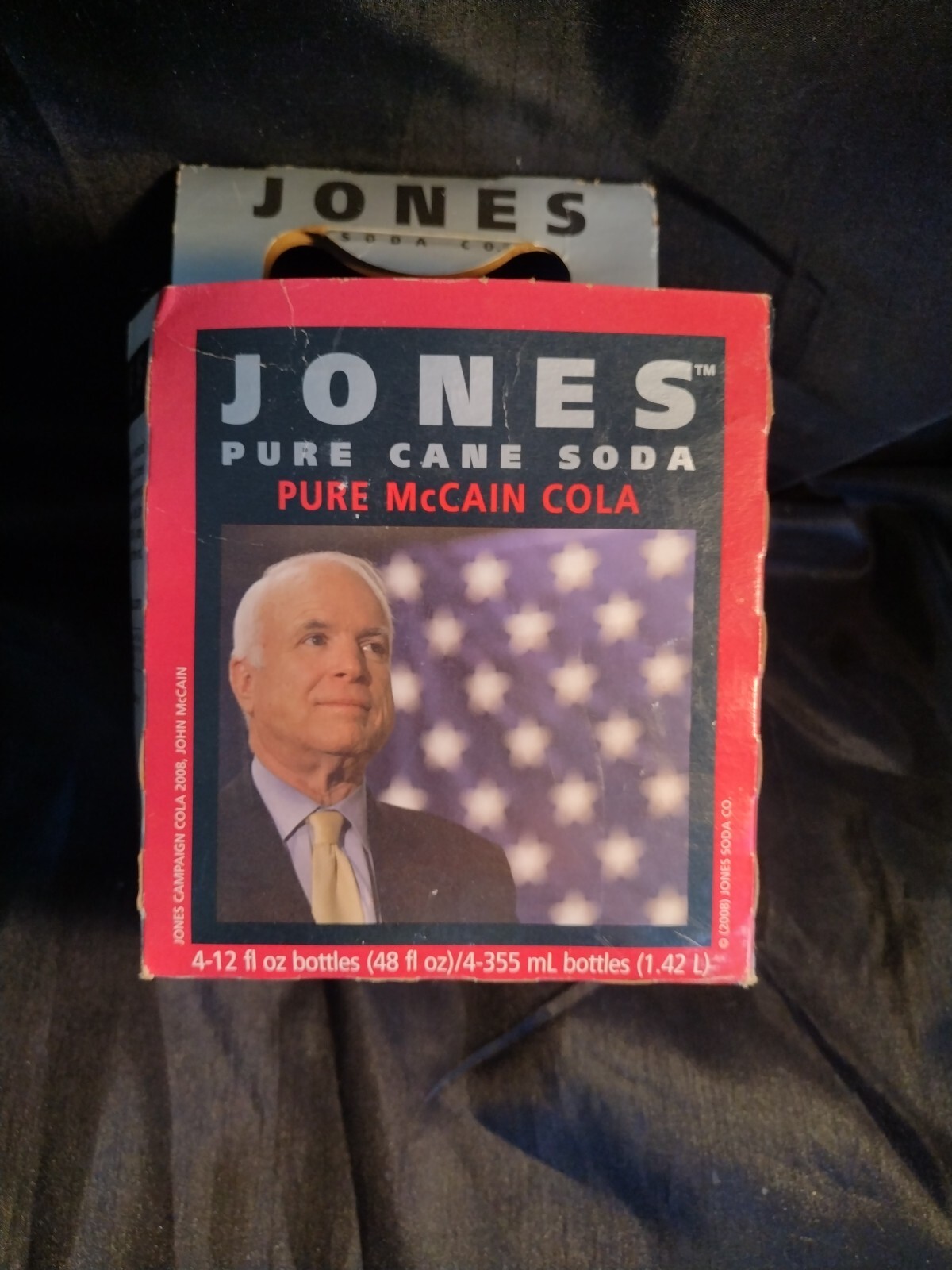 OBAMA “Yes We Can” Cola, Full 12oz Bottle +4Pak Obama/McCain Carrier