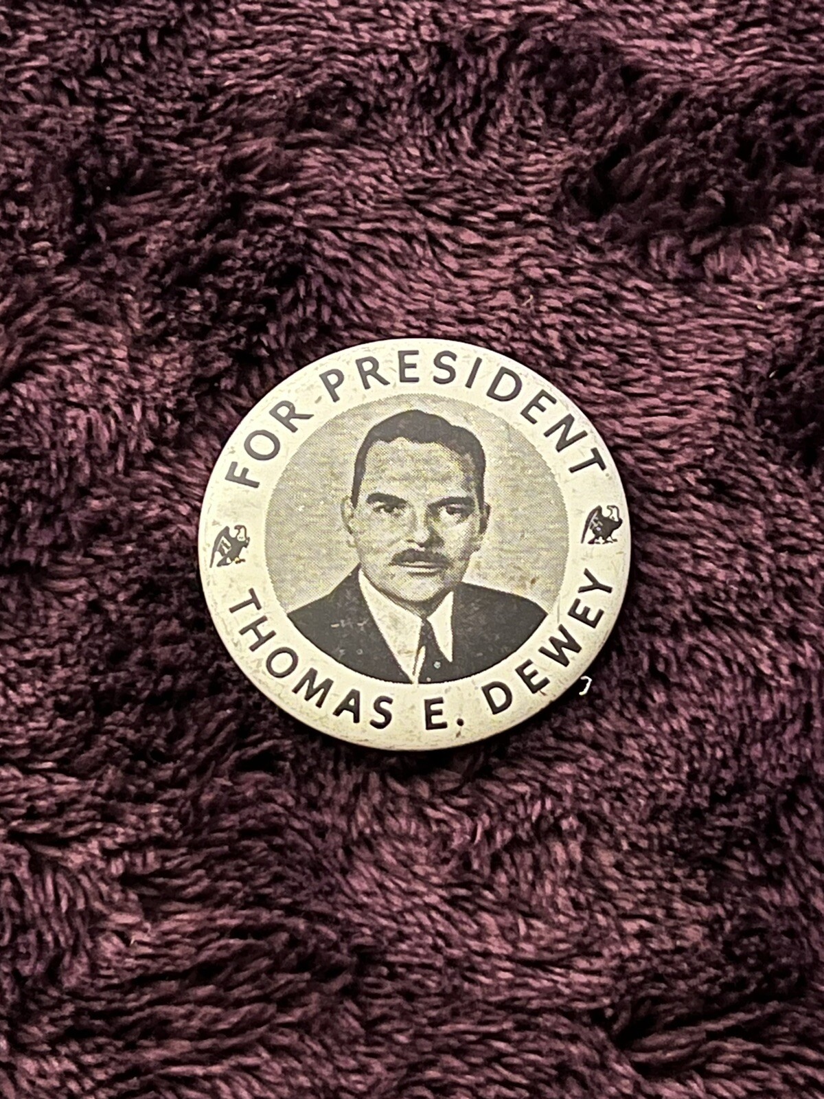 1948 Thomas E. Dewey Campaign (for President) Button Pin
