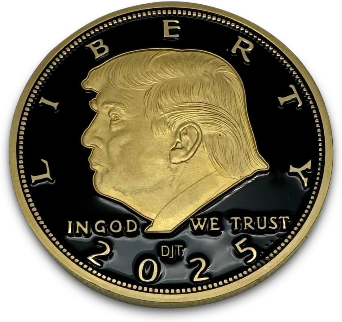 Donald Trump Black & Gold Coin 2025 with Certificate of Authenticity, President