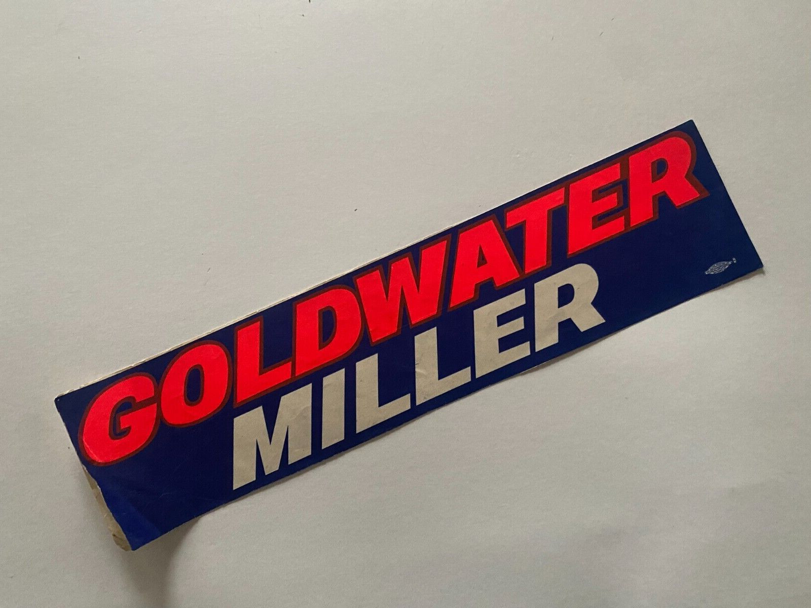 Goldwater Miller 1964 Bumper Sticker Unused Vintage
