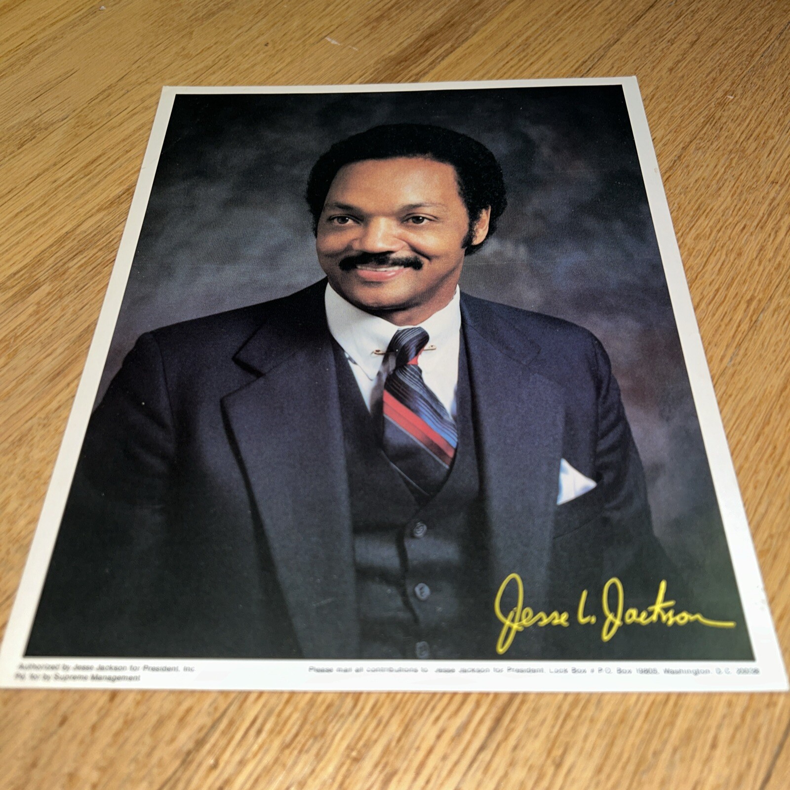 1988 JESSE JACKSON For President COLOR Photograph 8″ x 10″